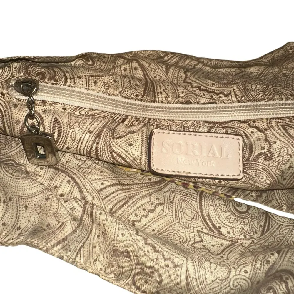 Sorial Gold Snakeskin Embossed Leather Tote Bag Shoulder Shopper